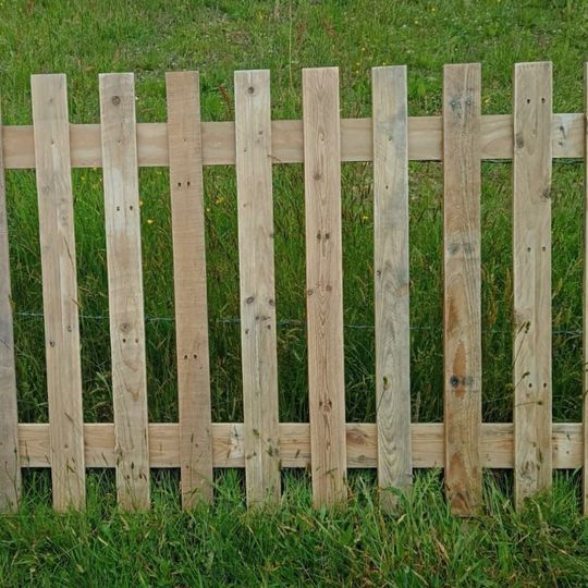 Flat Top 4ft Wide x 2ft High Eco Picket Fence Panels