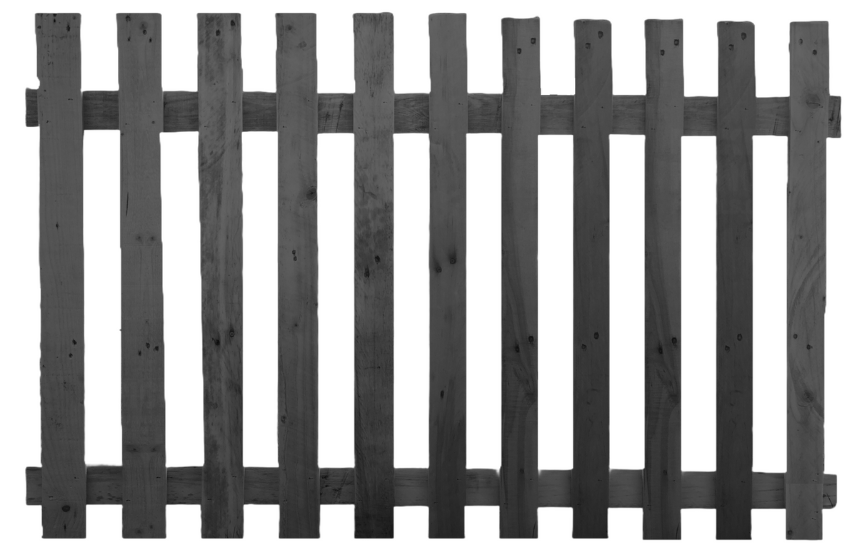 Flat Top Picket Fence Panel Charcoal Grey